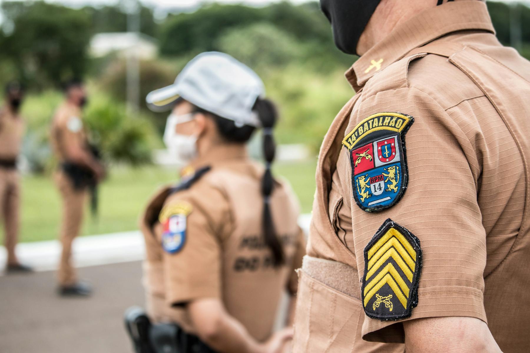 Policiais Militares em formação